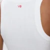 Geribde tanktop in wit