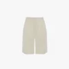 Getailleerde korte broek in ivoorkleur