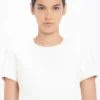 Getailleerde T-shirtjurk in ivoor Getailleerde T-shirtjurk in ivoor