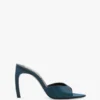 Harlow mule 100 in blauwgroen satijn Harlow mule 100 in blauwgroen satijn