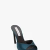 Harlow mule 100 in blauwgroen satijn Harlow mule 100 in blauwgroen satijn