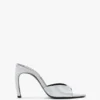 Harlow mule 100 in magnesium satijn