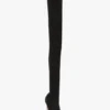 Harlow peep-toe stretch jersey laars 100 in zwart