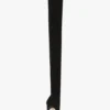 Harlow peep-toe stretch jersey laars 100 in zwart