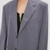 Jasje met gekerfde revers in de kleur flint Jasje met gekerfde revers in de kleur flint