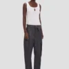 Split tanktop in wit Split tanktop in wit