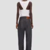 Split tanktop in wit Split tanktop in wit