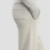 Joggingbroek met geborduurd logo in grijs gemêleerd