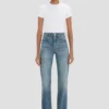 Julia stretchjeans in versleten blauwe wassing
