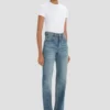 Julia stretchjeans in versleten blauwe wassing