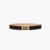 Jumbo Dorian-riem in zwart generfd leer