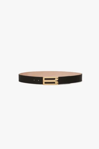Jumbo Dorian-riem in zwart generfd leer