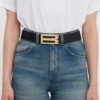 Jumbo Dorian-riem in zwart generfd leer