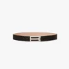 Jumbo Dorian-riem met zilveren gesp van zwart generfd leer Jumbo Dorian-riem met zilveren gesp van zwart generfd leer