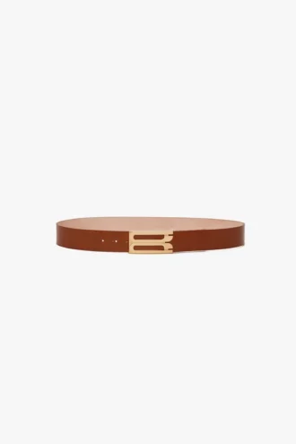 Jumbo Dorian-riem van glad bruin leer