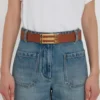 Jumbo Dorian-riem van glad bruin leer Jumbo Dorian-riem van glad bruin leer