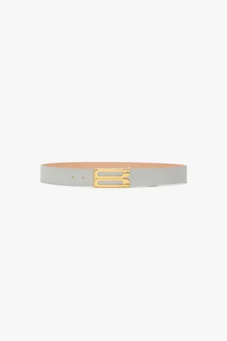 Jumbo Dorian-riem van glanzend magnesiumkleurig leer