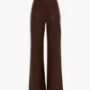 Leren Alina-broek in bordeauxrood