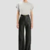 Leren Alina-broek in zwart