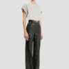 Leren Alina-broek in zwart