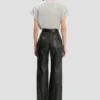 Leren Alina-broek in zwart