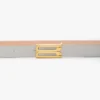 Micro Dorian-riem van glanzend magnesiumkleurig leer Micro Dorian-riem van glanzend magnesiumkleurig leer