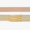 Micro Dorian-riem van ivoorkleurig generfd leer Micro Dorian-riem van ivoorkleurig generfd leer