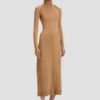 Midi-rok met knopen in camel Midi-rok met knopen in camel