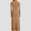 Midi-rok met knopen in camel Midi-rok met knopen in camel