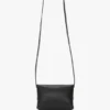 Mini-tasje met ketting in zwart leer
