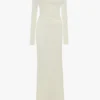 Off-shoulder jurk in ivoor Off-shoulder jurk in ivoor