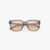 Oversized acetaat zonnebril in transparant blauw