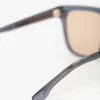 Oversized acetaat zonnebril in transparant blauw