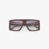 Oversized montuur met platte bovenkant in bordeauxrood