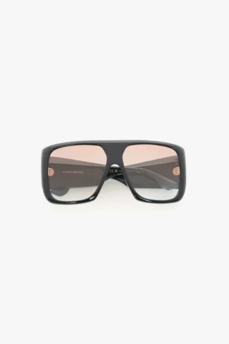 Oversized zacht vierkant acetaat montuur in blauw