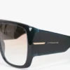 Oversized zacht vierkant acetaat montuur in blauw