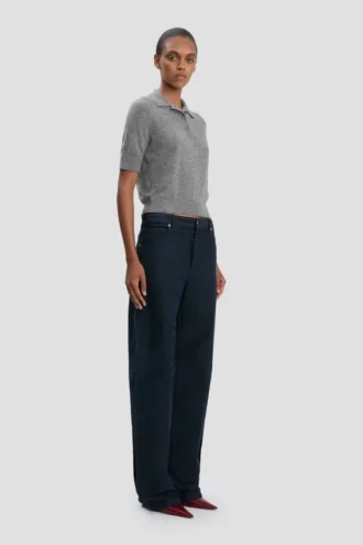 Poloshirt in grijs gemêleerd
