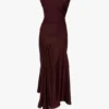 Posy midi-jurk in bordeaux