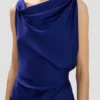Posy midi-jurk in helder indigo