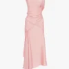 Posy midi-jurk in oudroze