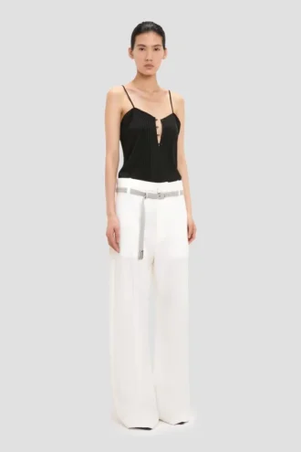 Rouleaux cami-top in zwart