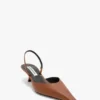 Sloane Halter Back 45 in donkerbruin leer