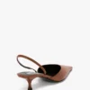 Sloane Halter Back 45 in donkerbruin leer