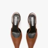 Sloane Halter Back 45 in donkerbruin leer