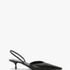 Sloane Halter Back 45 in zwart leer Sloane Halter Back 45 in zwart leer