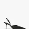 Sloane Halter Back 75 in zwart leer
