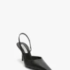 Sloane Halter Back 75 in zwart leer