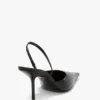 Sloane Halter Back 75 in zwart leer