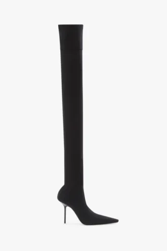Sloane stiletto jersey laars 100 in zwart