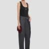 Split tanktop in zwart
